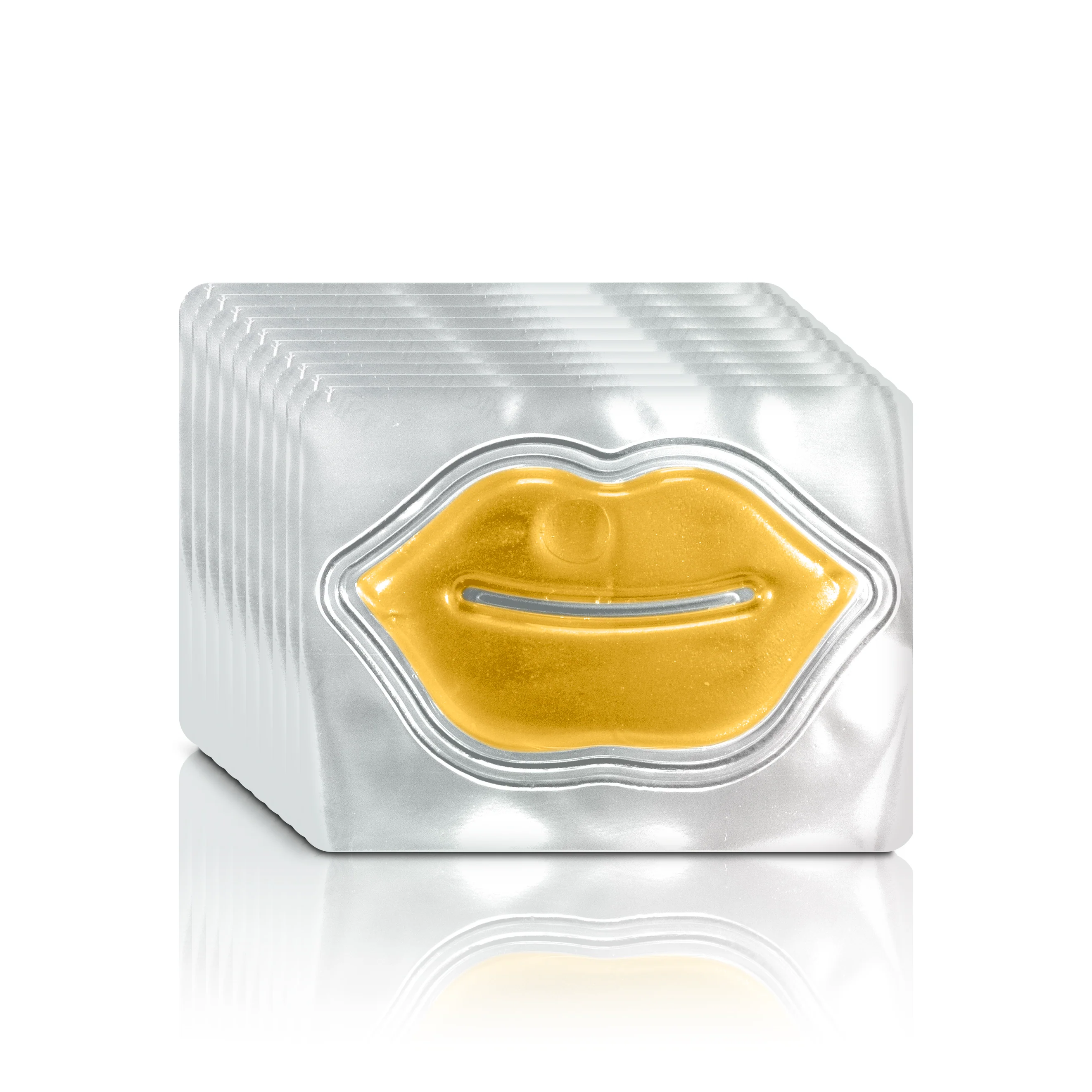24K Gold Collagen Lip Mask Set (10 pieces) - Image 3