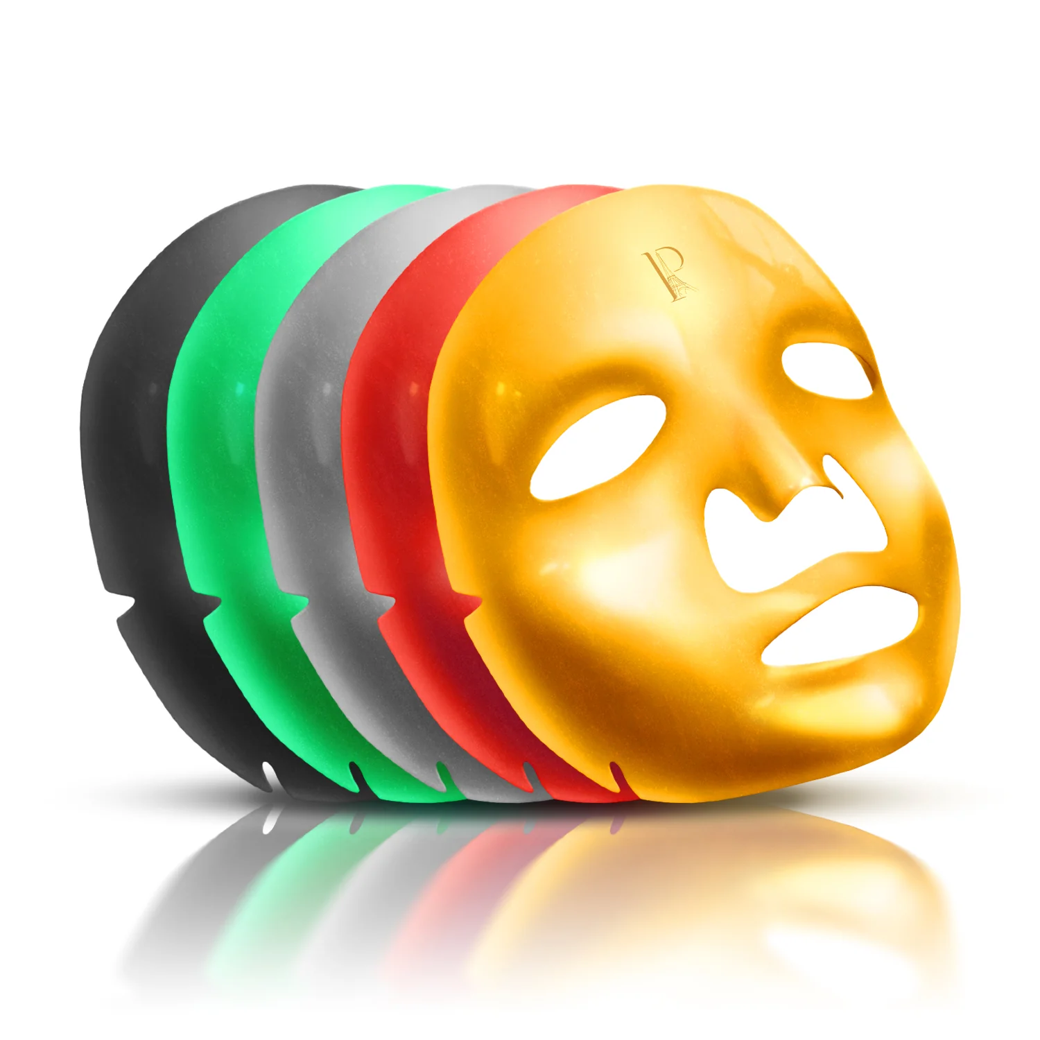5 in 1 Complete Renewal Rejuvenating Colorful Masks | Gold, Silver, Red, Green, & Black | 16 Piece Set - Image 2