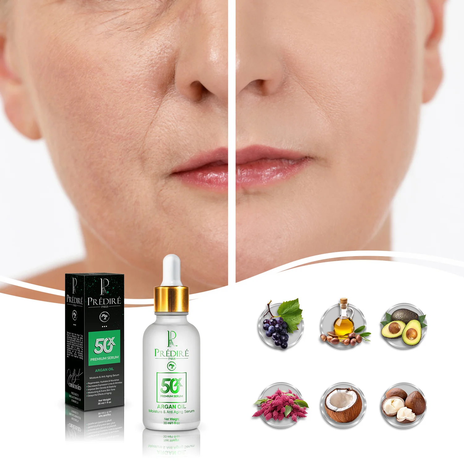 50X Premium Argan Oil Moisture & Anti-Aging Serum - Image 3