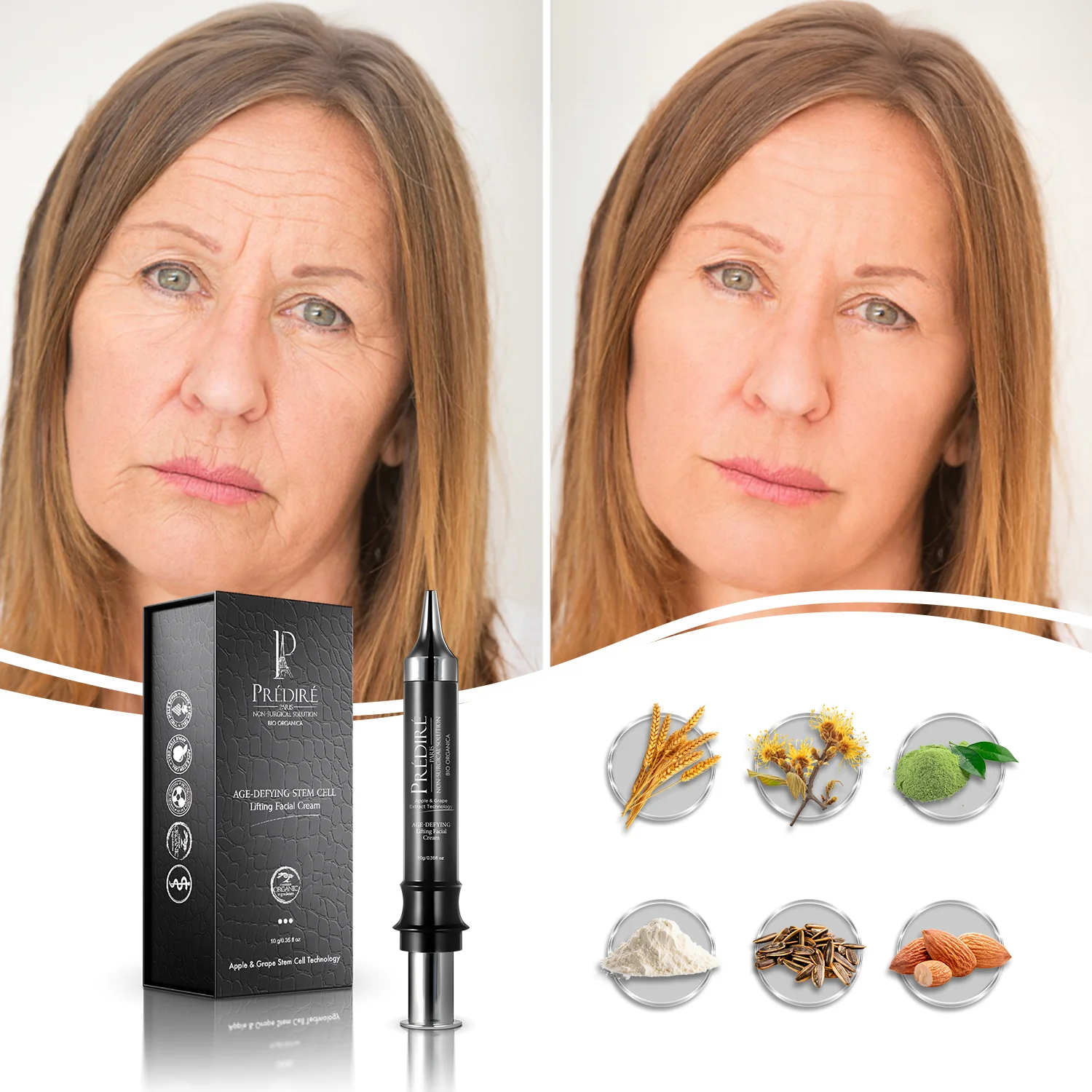Skin Tightening & Tissue Bonding Apple and Grape Stem Cell Facial Lifting Cream (Enriched with Vitamin E & Retinol) - Image 3