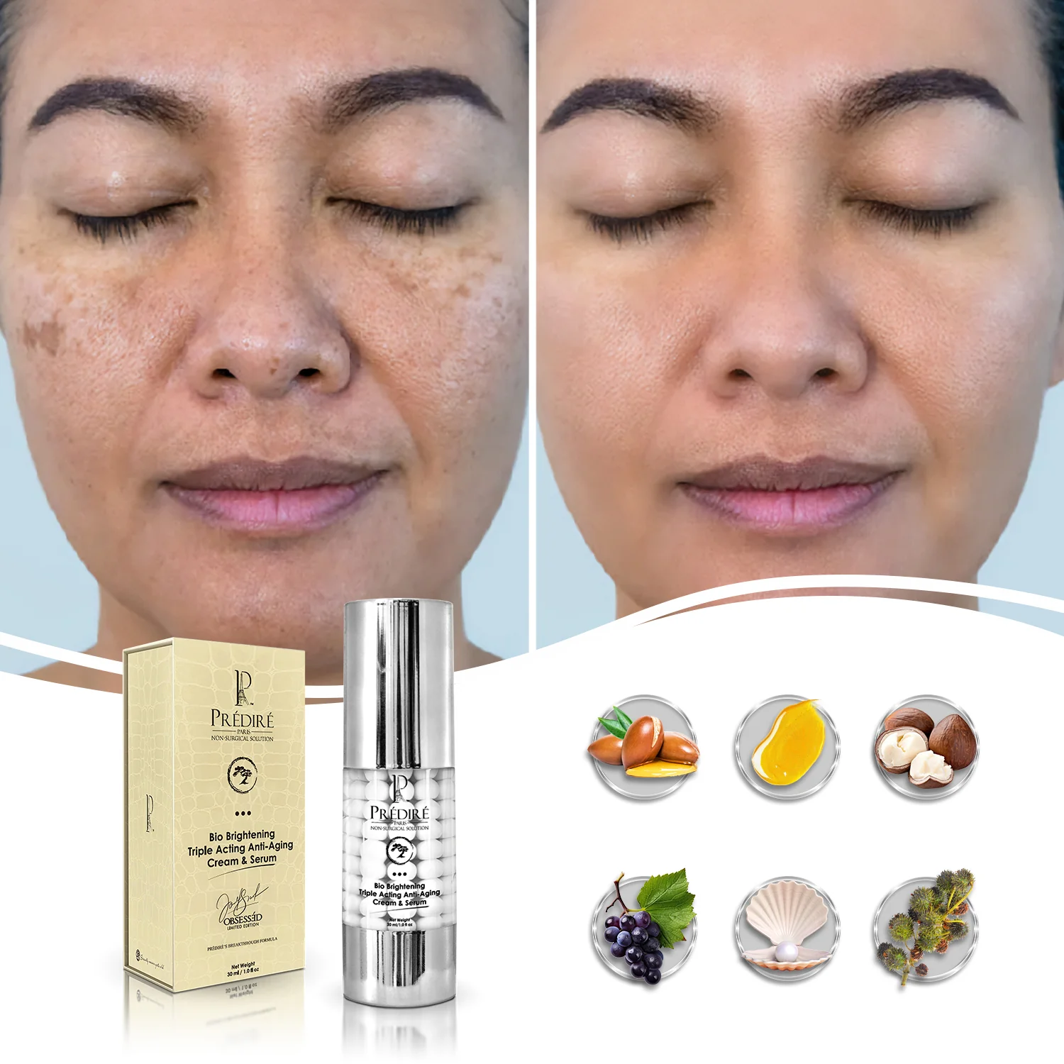 Bio Brightening Triple Acting Anti-Aging Cream & Serum (Enriched with Vitamin E & A) - Image 3
