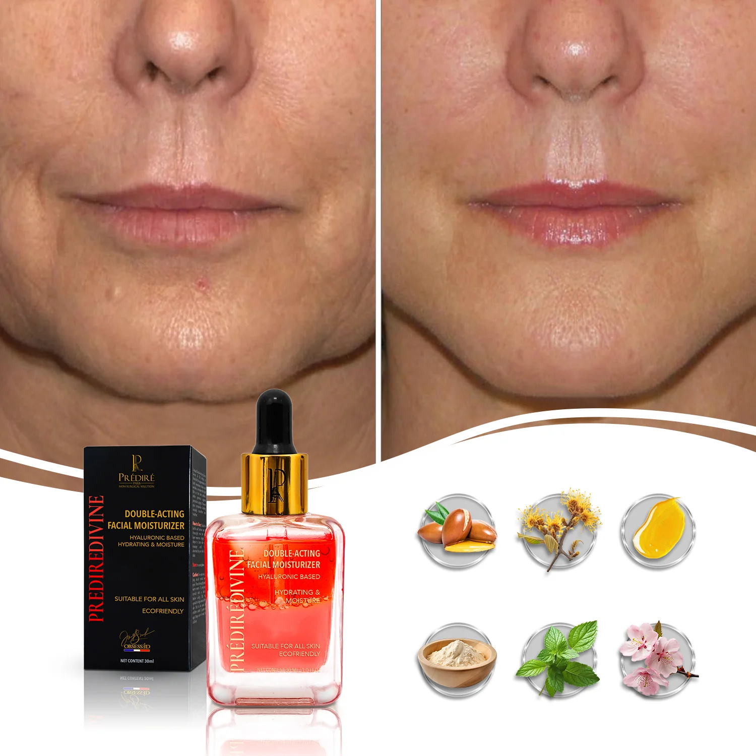 Double-Acting Facial Moisturizer Hyaluronic Based Hydrating & Moisture - Image 3
