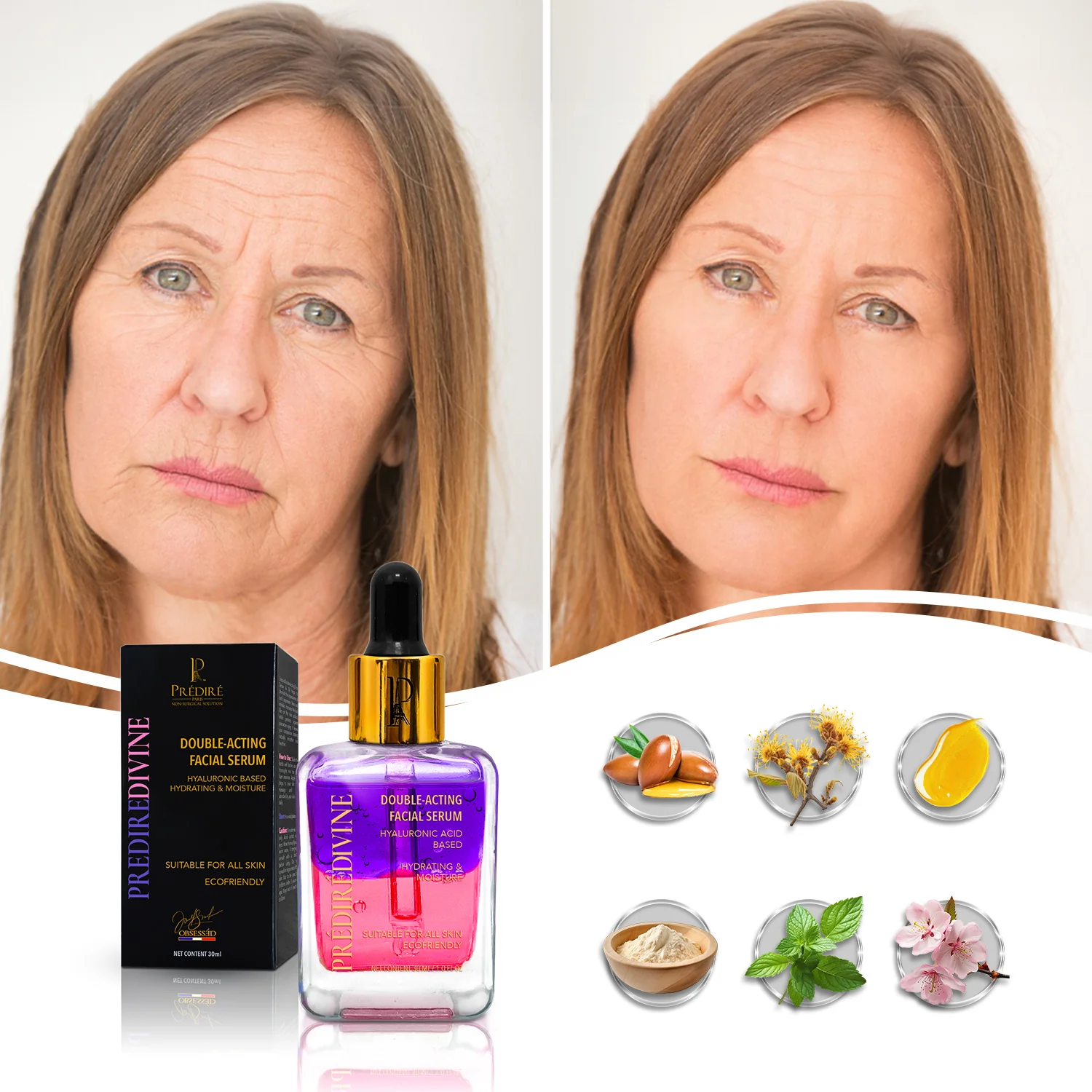 Double-Acting Facial Serum Hyaluronic Based Hydrating & Moisture - Image 3