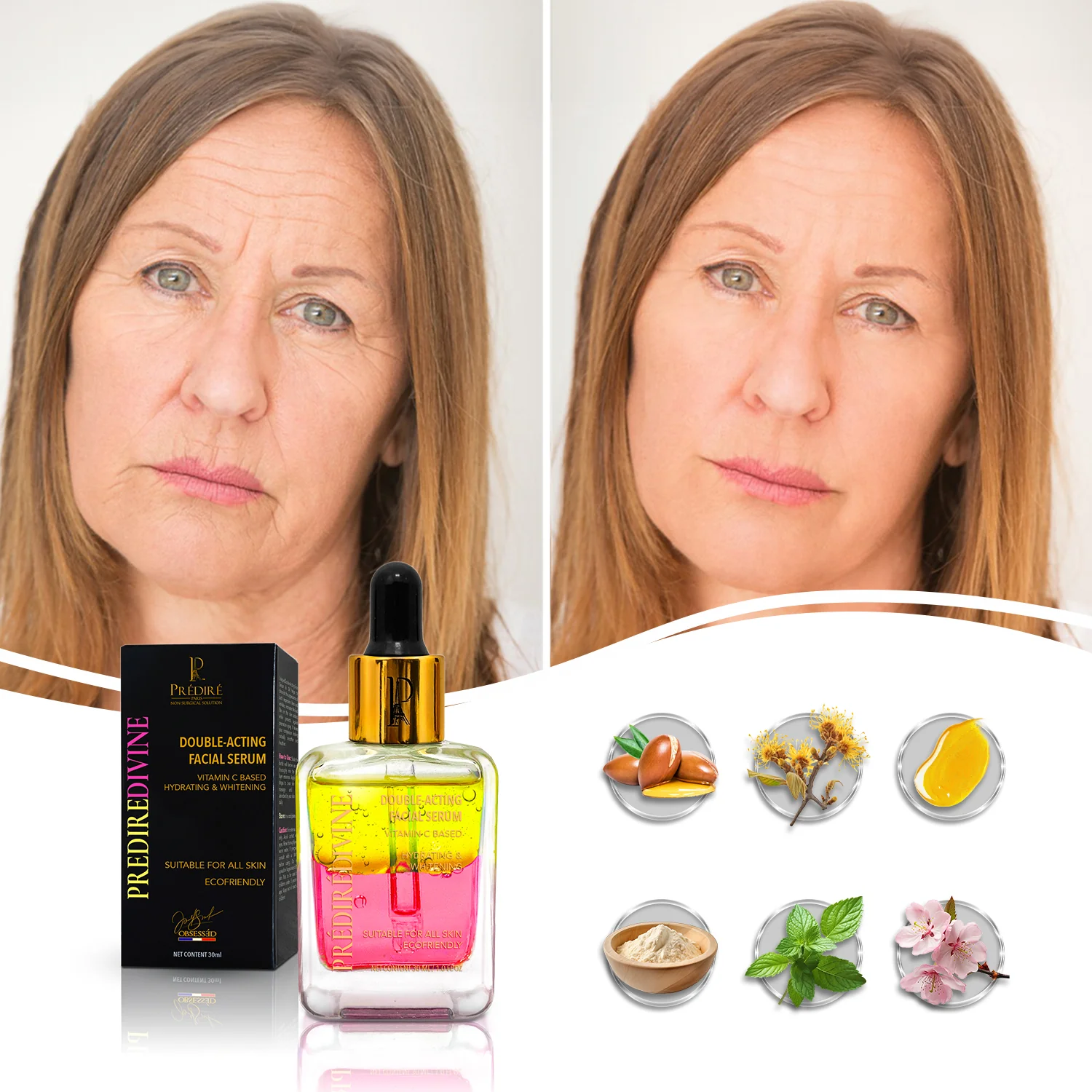Double-Acting Facial Serum Vitamin C Based Hydrating & Whitening - Image 3