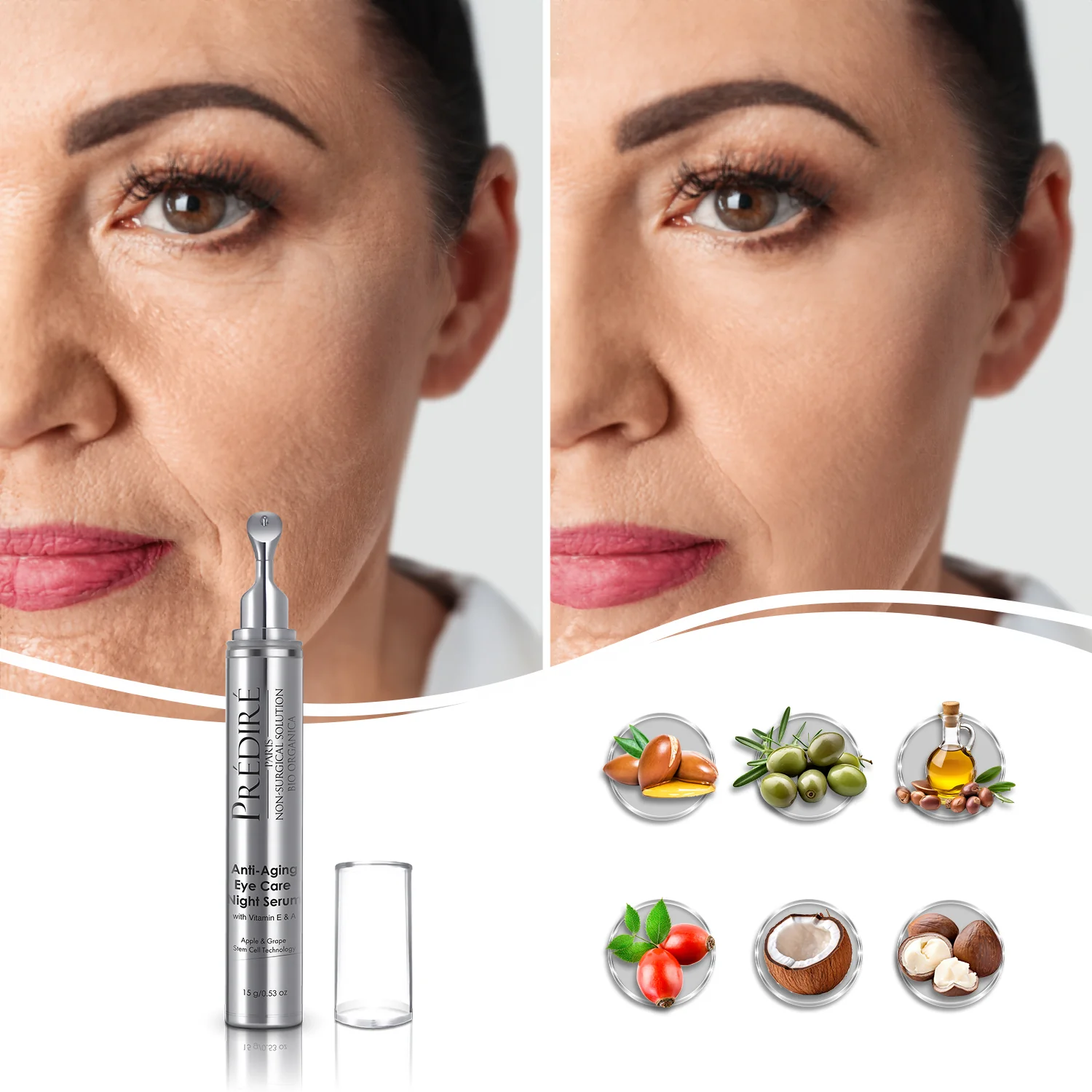 Intensive Rapid Renewal Eye Care Travel Size  Anti Aging Night Serum  (Treats Puffiness and Dark Circles) - Image 3