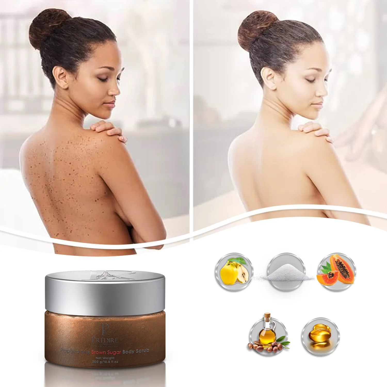Papaya Milk Brown Sugar Body Scrub - Image 2