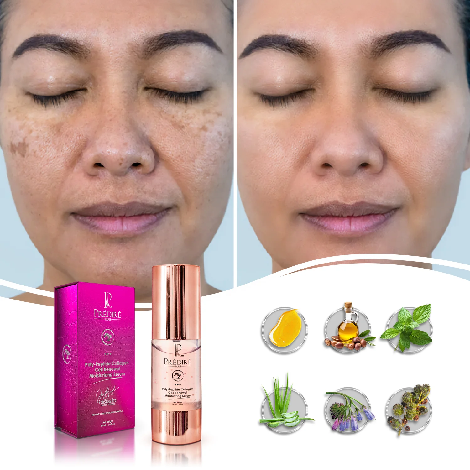 Collagen Cell Renewal Poly-Peptide Moisturizing Serum (Treats Wrinkles & Age-Defying) - Image 2