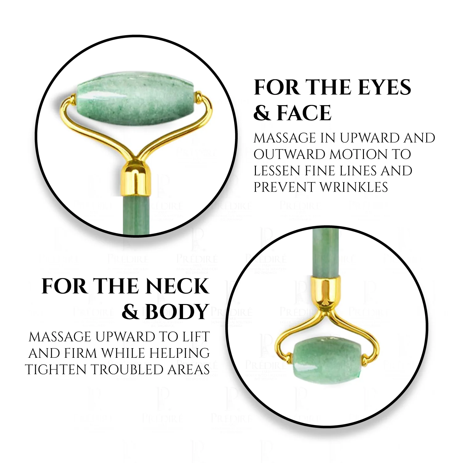 Predire Paris Miracle Stone | Natural Jade Roller Massager | Inflammation, Fine Lines & Wrinkle Remover | Face, Eyes, Neck & Body Applicator - Image 9
