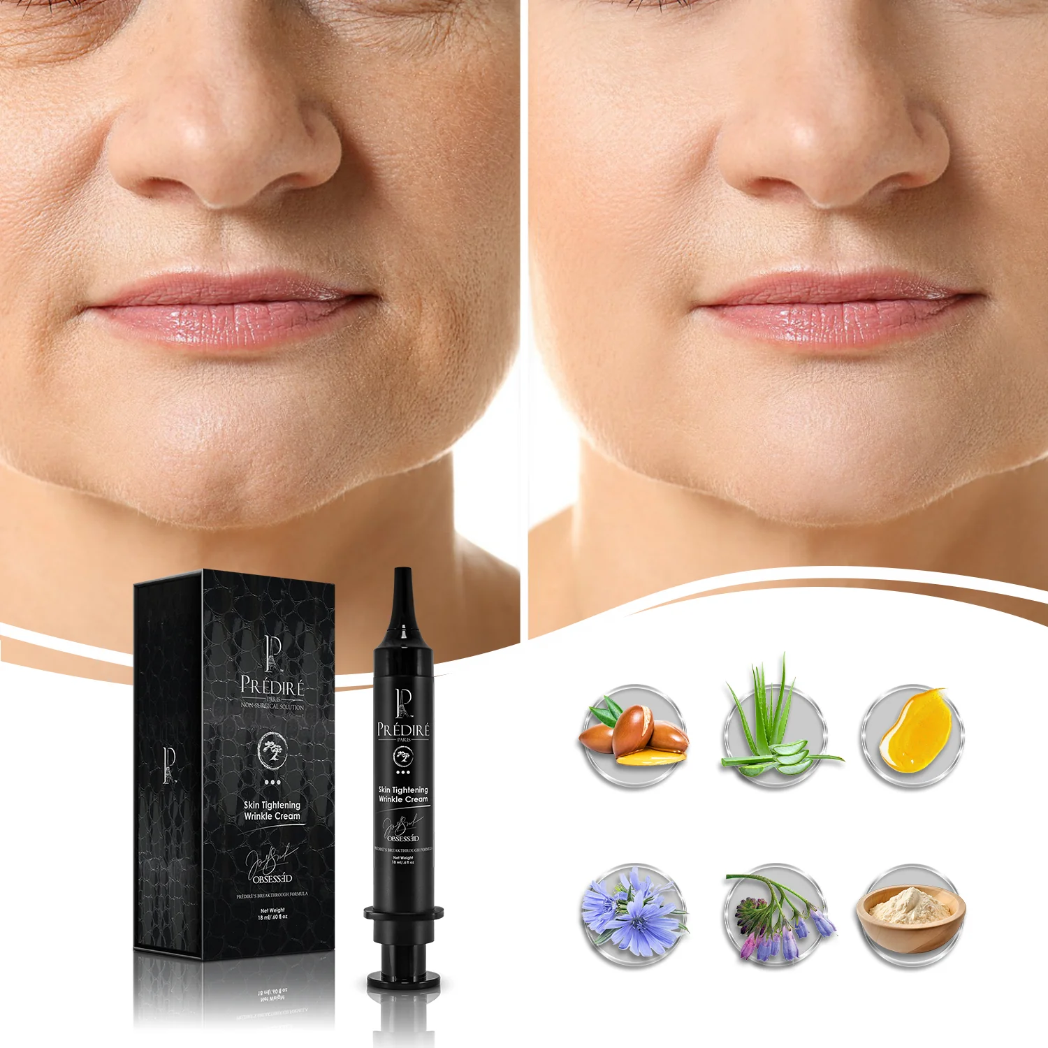 Skin Tightening & Tissue Bonding Wrinkle Cream (Enriched with Vitamin E & Retinol) - Image 4